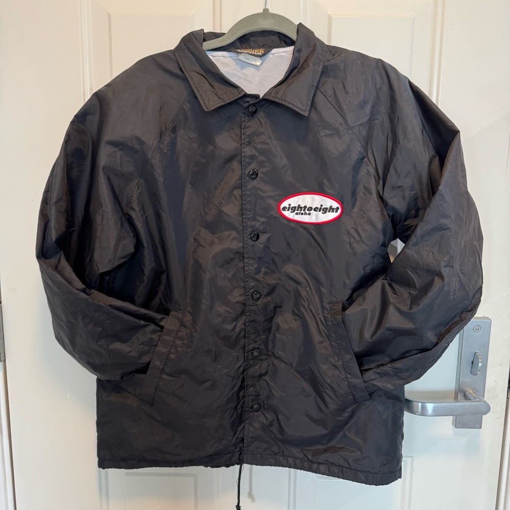 Vintage Eighty o Eight Black Windbreaker Jacket